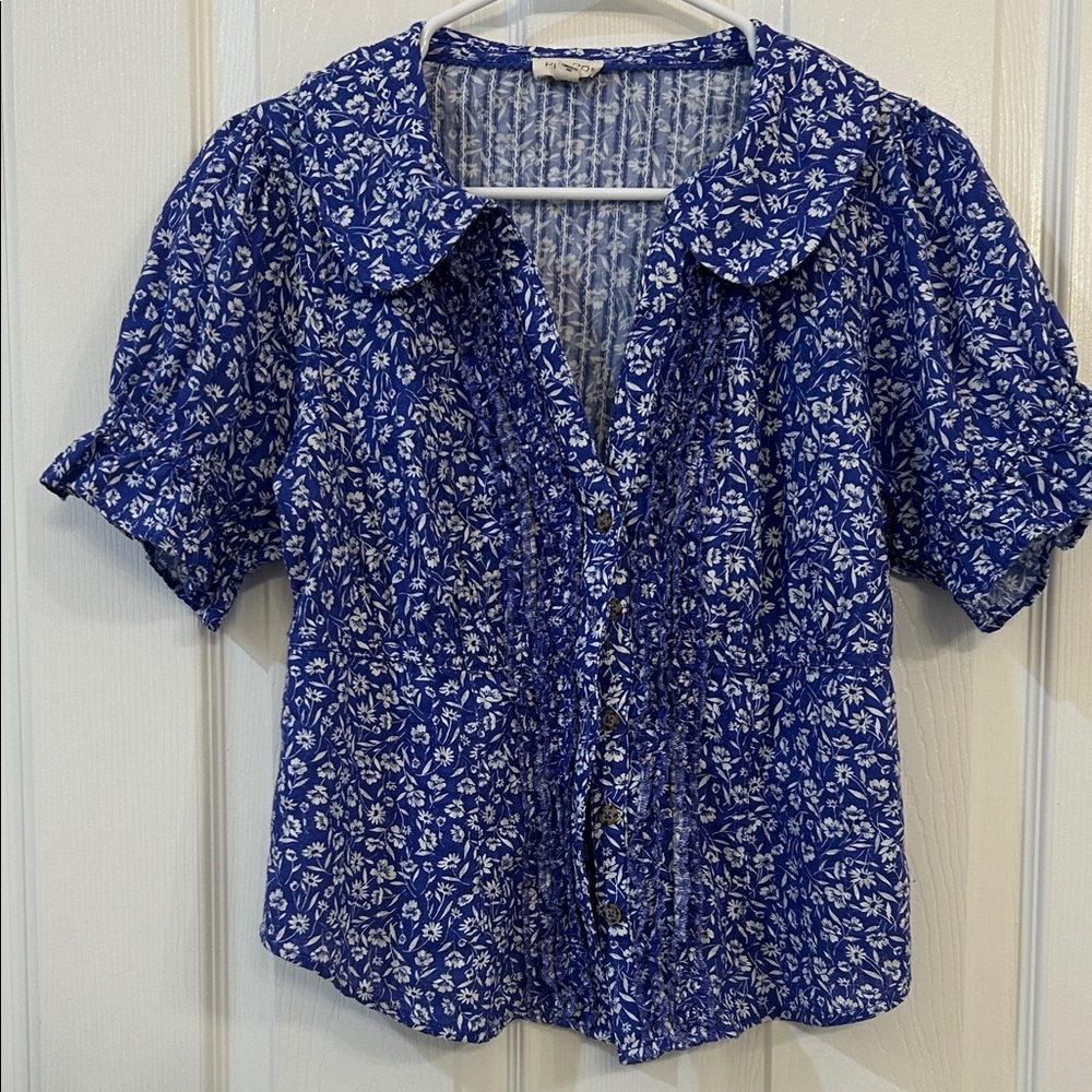 Anthropologie "The Keira" blouse by Pilcro